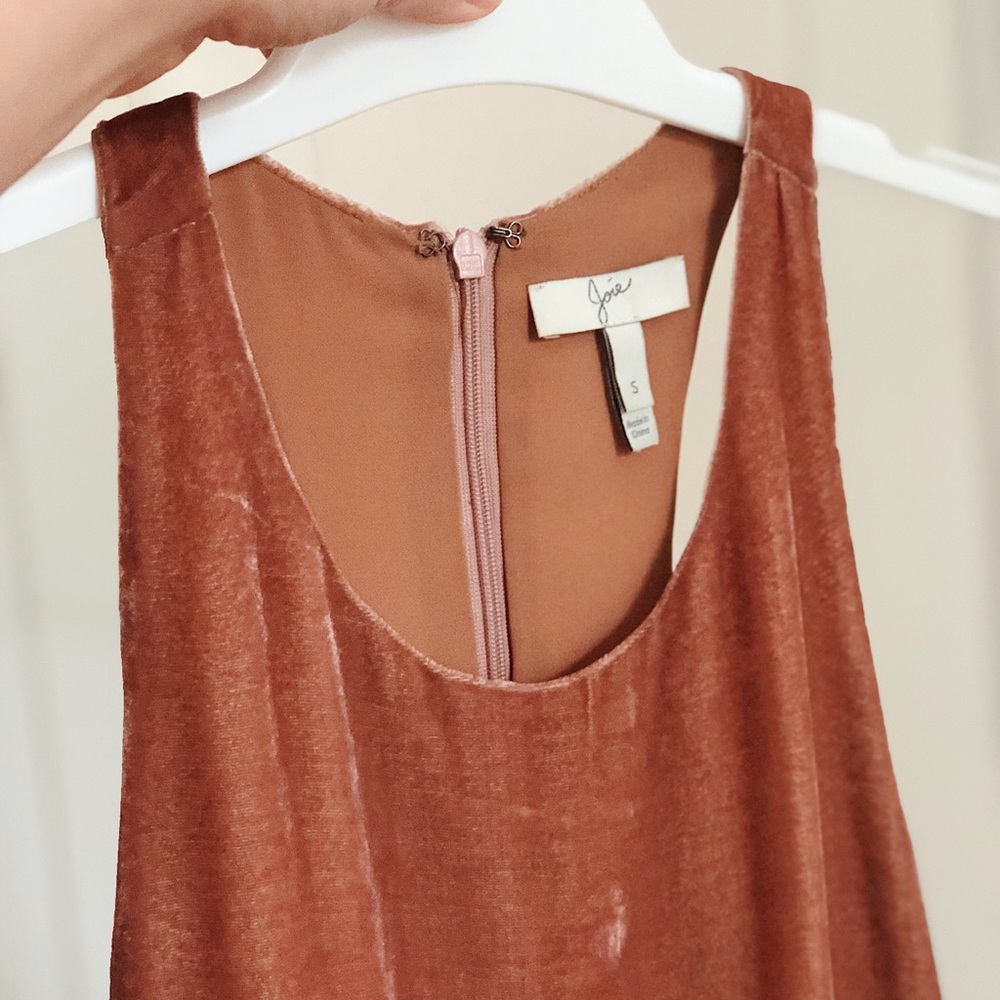 Joie Velvet Tank Top (Dusty Pink)